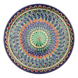 Ляган Риштанская Керамика «Узоры», 31 см, синий