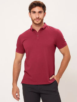 KM1764 Футболка-поло БОРДОВЫЙ