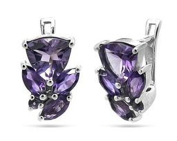 Серьги, аметист, Марина