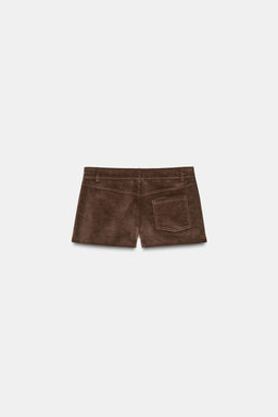 SUEDE EFFECT MINI SHORTS - Zara фото 6