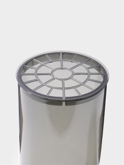 Ваза для цветов с крышкой «Альваро», 25×12 см, пластик, серая