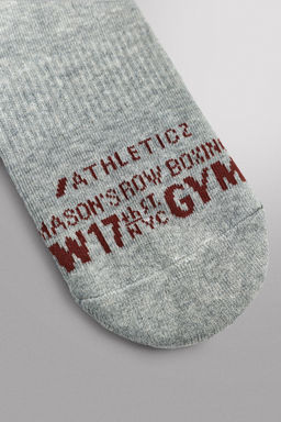 CALCETINES RIB BORDADOS PACK 2 / Gris vigor? - Zara фото 4