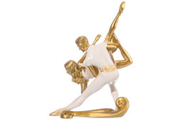 Статуэтка 20*8*26 см "Пара танцоров", золото