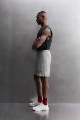 EMBROIDERED SHORTS WITH STRIPES - Zara фото 8