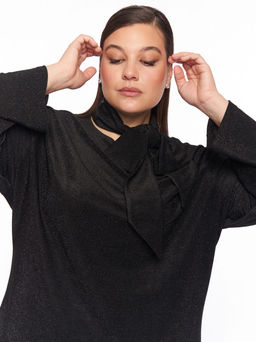 Костюм с люрексом KO02127BLK01