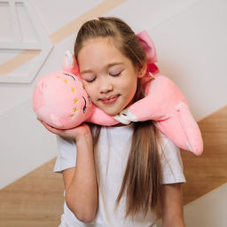 Подушка - подголовник для путешествий «Котик», мягкая игрушка, 70 см