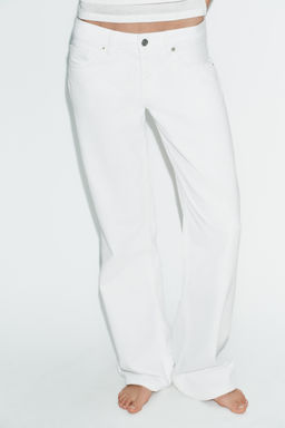 JEANS TRF WIDE LEG TIRO BAJO / Blanco - Zara фото 8