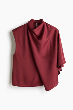 Blusa drapeada de sat?n