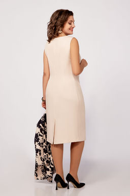 Костюм Swallow 797 бежевый/принт черные цветы фото 5