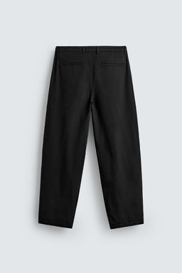 RELAXED FIT COTTON - LINEN TROUSERS - Zara фото 5