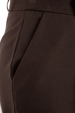 TRENDYOLMILLA Siyah Kemer Detayl? Wide Leg/Genis Paca Dokuma Pantolon TWOAW24PL00341  фото 31