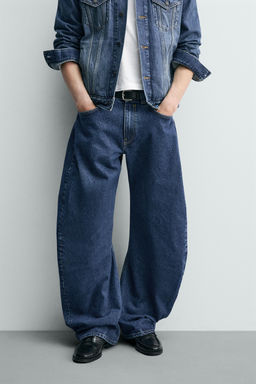 JEANS BARREL FIT COSTURA GIRADA / Azul - Zara фото 2