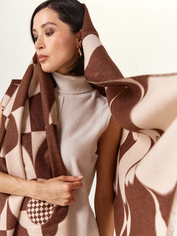 в составе ШЕРСТЬ  и КАШЕМИР Большой, мягкий, теплый  двусторонний палантин