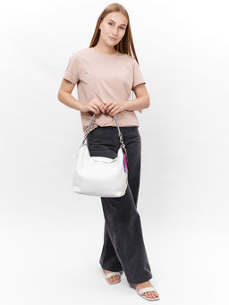 LACCOMA сумка Беатрис-Л815-белый/серый эко кожа хлопок