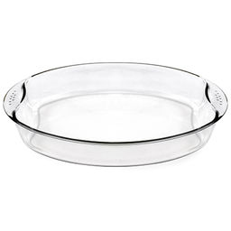 Форма стеклянная для запекания 3,3л овальная 39х27см h6,5см, термостекло, в цветной коробке (Китай)