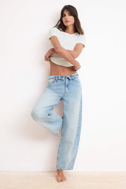 Mavi Dusuk Bel Baggy Fit Tencel Kar?s?ml? Barrel Jeans TWOSS26JE00193