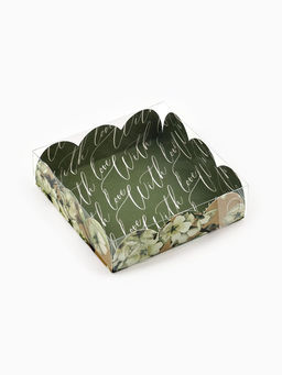 Цена за 5 шт. Коробка для печенья, кондитерская упаковка с пластиковой крышкой, «Пчёлка», 10.5×10.5×3 см