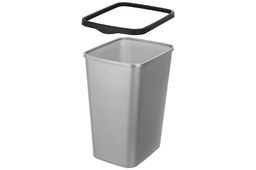 Ведро для мусора с фиксатором 9 л 23,5*19,2*29 см Тандем сер.металлик/черный (модель 841158) - Elan gallery фото 9