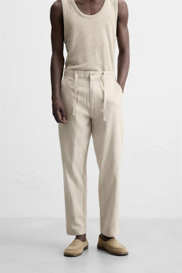 LINEN BLEND TROUSERS - Zara фото 2