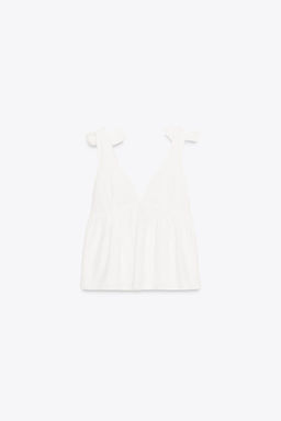 TOP WITH BOWS - Zara фото 6