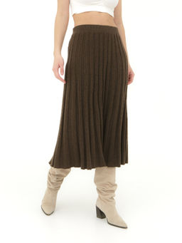 Юбка из пуха яка 07032 коричневая