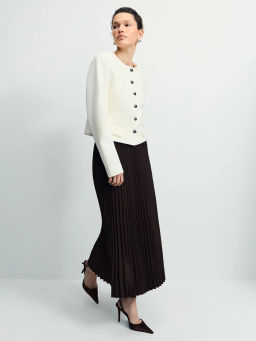 Плиссированная юбка из искусственной замши / Zarina  фото 6