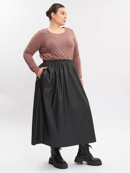 Юбка кожаная UB30009BLK01 - Артесса фото 6