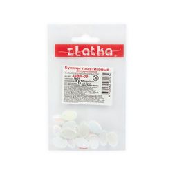 Бусина Zlatka пластик JJBH-09 8 x 12 мм 5 х 15 шт №01 Жемчужный  фото 3