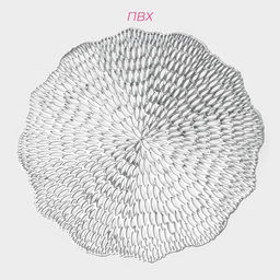 Набор салфеток сервировочных на стол Доляна Мэри, d=36 см, 4 шт, цвет серебряный  фото 14