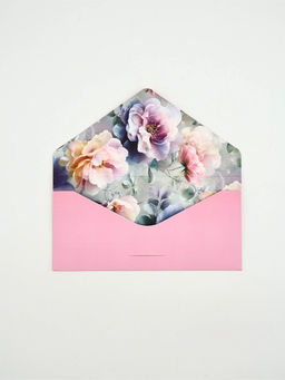 Цена за 2 шт. Конверт подарочный «Нежные цветы», софт-тач, тиснение, 19 × 9 см