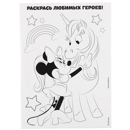 Цветные карандаши, 18 цветов, «Минни Маус и единорог»