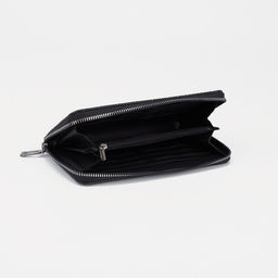 Портмоне мужское на молнии, отдел для купюр, для карт, для монет, цвет чёрный - Simaland фото 3