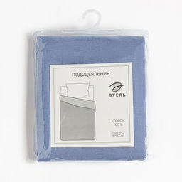 Пододеяльник Этель 145*215, цв.голубой, 100% хлопок, поплин 125г/м2  фото 4