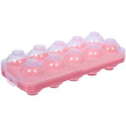 Цена за 2 шт. Контейнер для хранения яиц 10 шт с крышкой 25*11*7см, цвет микс