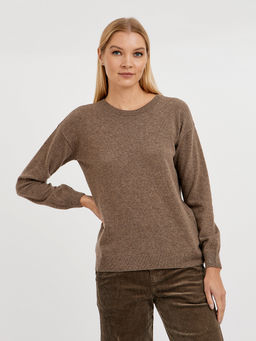 джемпер женский базовый из шерсти со спущенной линией плеча - Glenfield фото 6