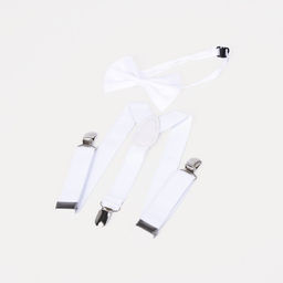 Подтяжки детские, ширина 2,5 см, цвет белый