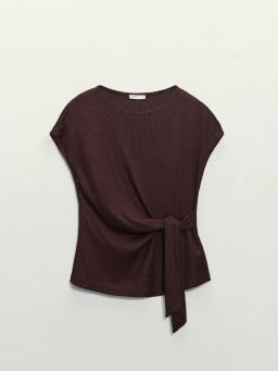 Топ с декоративным узлом и люрексом / Zarina фото 10