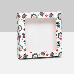 Цена за 5 шт. Коробка подарочная новогодняя складная «Праздничный гость», 16×16×3 см