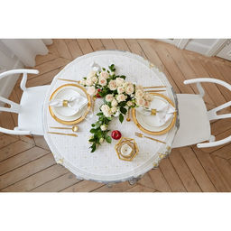 Скатерть Этель Classic style d=150см +/-3см, 100% хл, саржа 190 гр/м2  фото 3