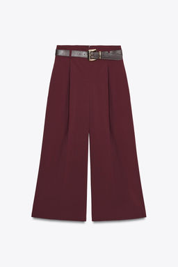 DARTED TROUSERS WITH BELT