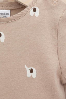 Crockid _ К 301156/темно-бежевый,мини слоники фуфайка яс  фото 2