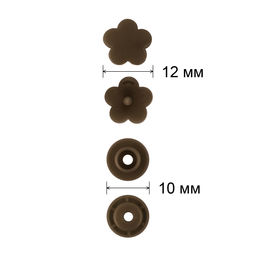 Кнопка Micron POM-12 FL/500 Кнопки пластиковые пластик d 12 мм 500 шт. № 015 коричневый