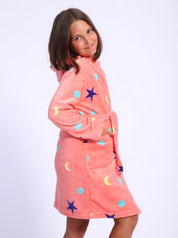 Халат подростковый из ультрасофта "Нежность" коралл