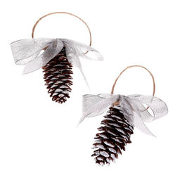 Декоративное украшение с подвеской Шишки 2 шт. - Лесная мастерская фото 2