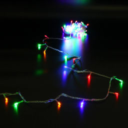 Цена за 2 шт. Гирлянда для дома 2,5м 24 лампы LED прозрач.пров.,8 реж, IP-20, Мультицвет