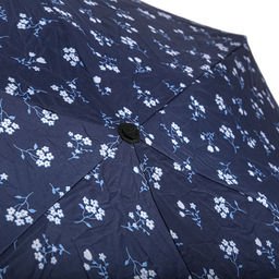 Зонт-мини механический Незабудка ткань эпонж (полиэстер) + черное УФ-покрытие, 6 лучей, д/купола 91см h55см, 5 сложений, 18см в сложенном виде, механизм против ветра, пластмассовая ручка, цвет синий, 237гр (Китай) - Домашняя Мода фото 5