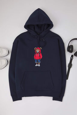 TRENDYOL MAN Kiremit Oversize/Genis Kesim Kapusonlu Ici Polar/S?cak Tutan Pamuk Unisex Sweatshirt TMNAW22SW1462 - Trendyolmilla фото 51
