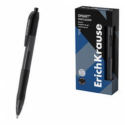 Цена за 12 шт. Ручка гелевая автоматическая ErichKrause Smart-Gel Matic&Grip 0.5, цвет чернил черный (в коробке по 12 шт.)  фото 6