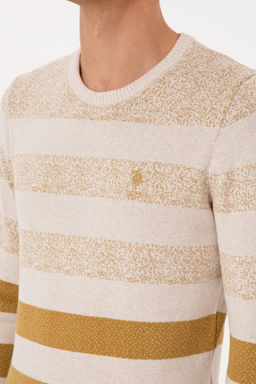 Erkek Regular Fit Bisiklet Yaka Hardal Kazak - U.s. polo assn фото 14