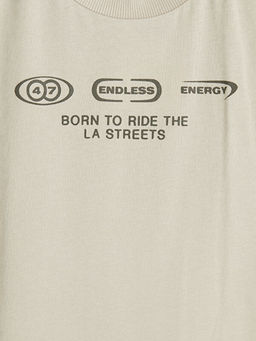 Bisiklet Yaka Bask?l? Erkek ?ocuk Atlet